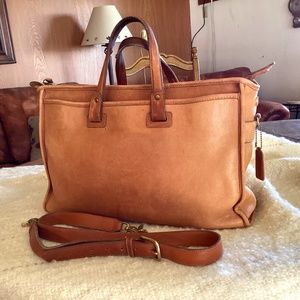 Coach Vintage Slim Briefcase with shoulder strap